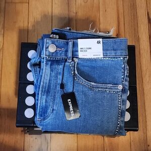 Express Women's Studded Blue Ankle Jeans(Brand NEW)